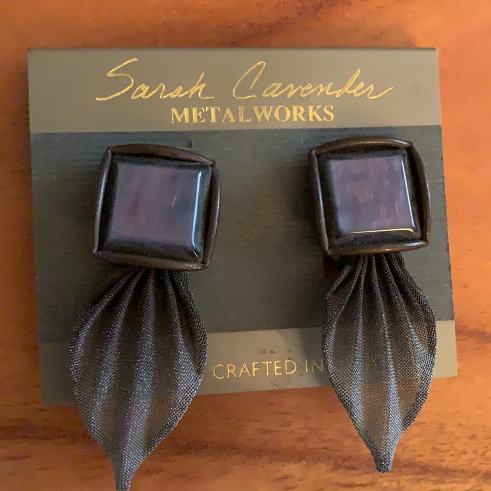Susan Cavender Metalworks made USA Clip earrings